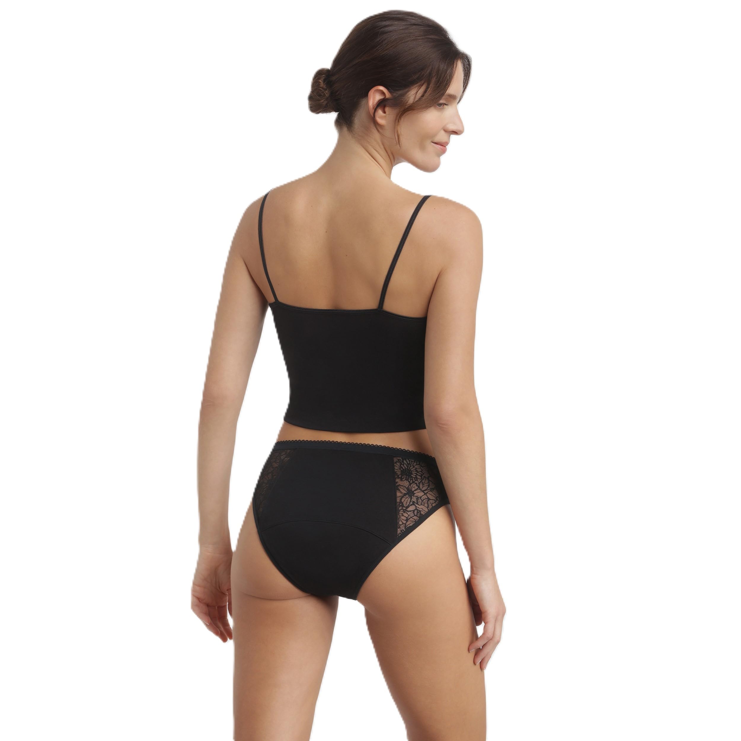 Dim Protect Lot de Culottes Menstruelles en Dentelle Lavables Femme x2