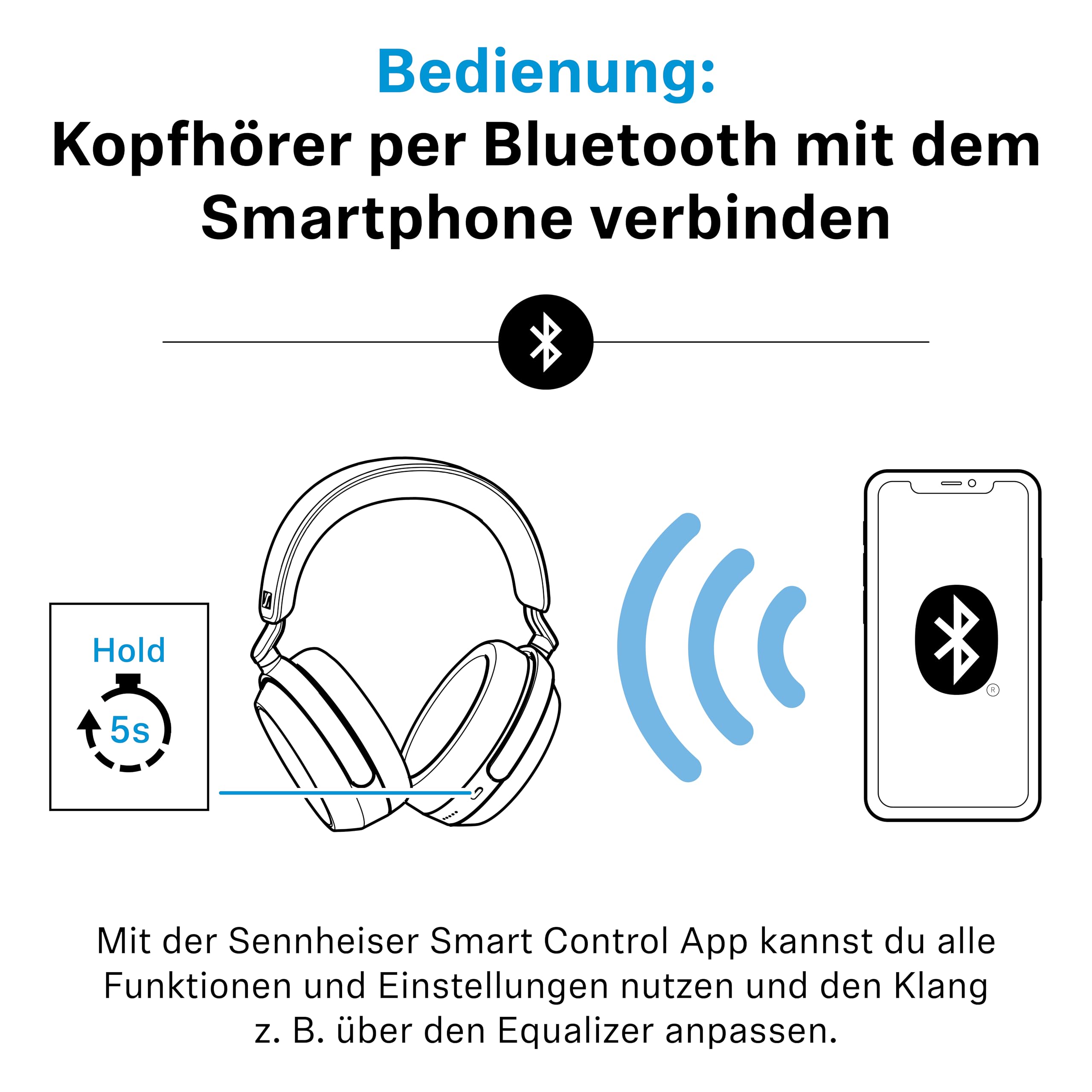Sennheiser MOMENTUM 4 Wireless Noise Cancelling Headphones – Bluetooth Kopfhörer Headset für kristallklare Anrufe mit adaptiver Geräuschunterdrückung, Over-Ear, 60 h Akku, faltbar, Schwarz/Kupfer
