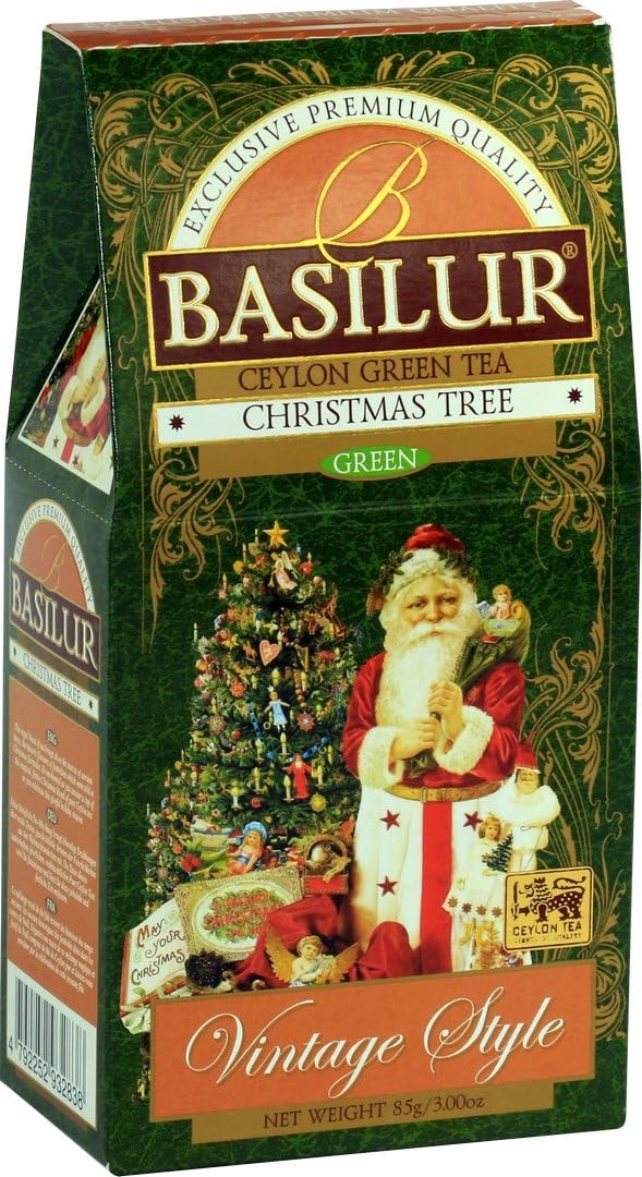 Tea Vintage Style "Chrismas Tree", Ceylon Green Loose (Basilur), Cardboard Box, 85g