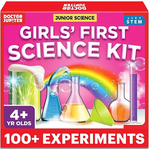 Doctor Jupiter Girls First Science Experiment Kit for Kids Ages 4-5-6-7-8| Gift Ideas for Birthday, Christmas for 4-8 Year Old Girls| STEM Learning & Educational Toys