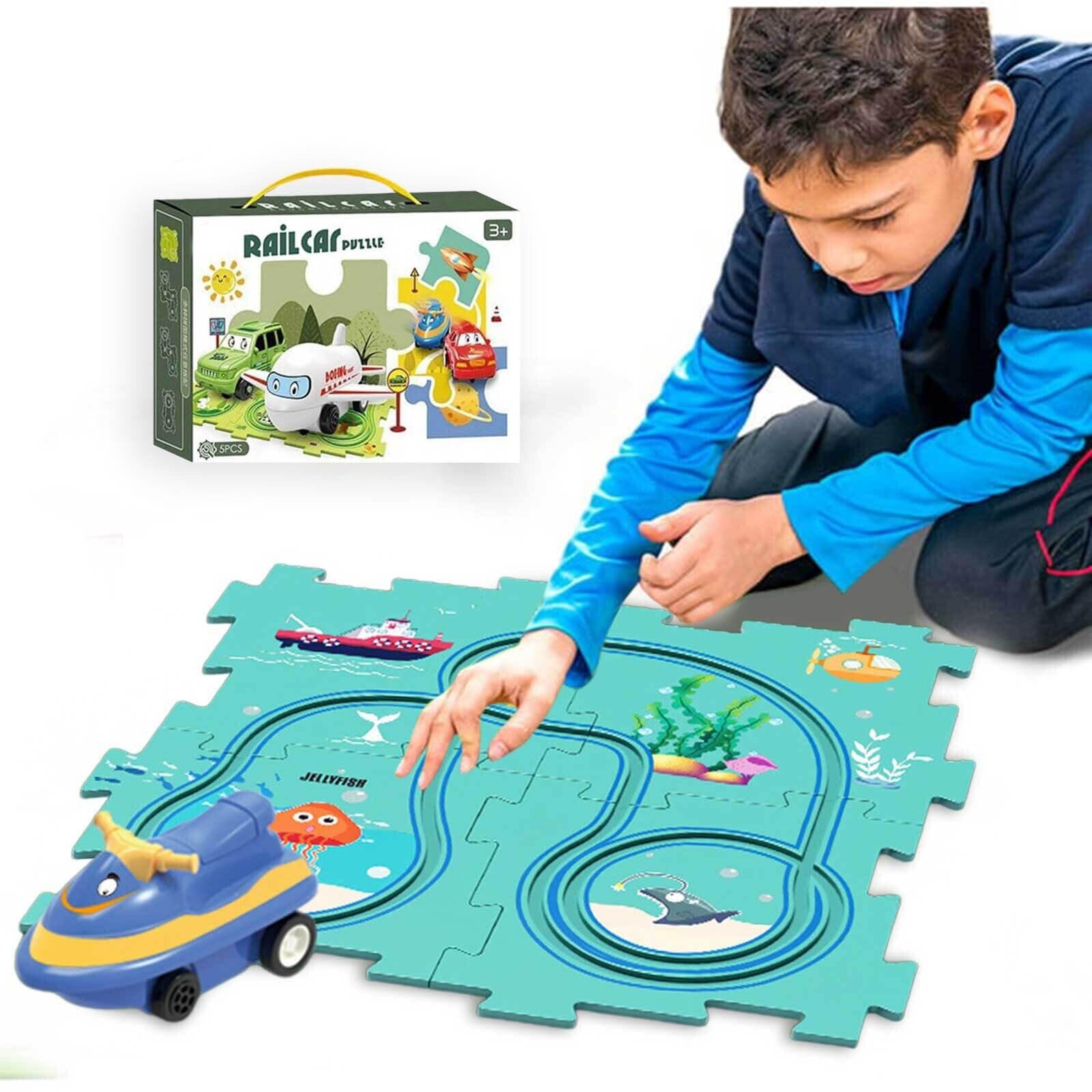 ADKD Rail Car Puzzle Race Track Car Play Set Assembly Educational Toy for Kids- Multicolor (4 Pc Puzzle Track) (B0CTTWM6YY) Amazon Price History, Amazon Price Tracker