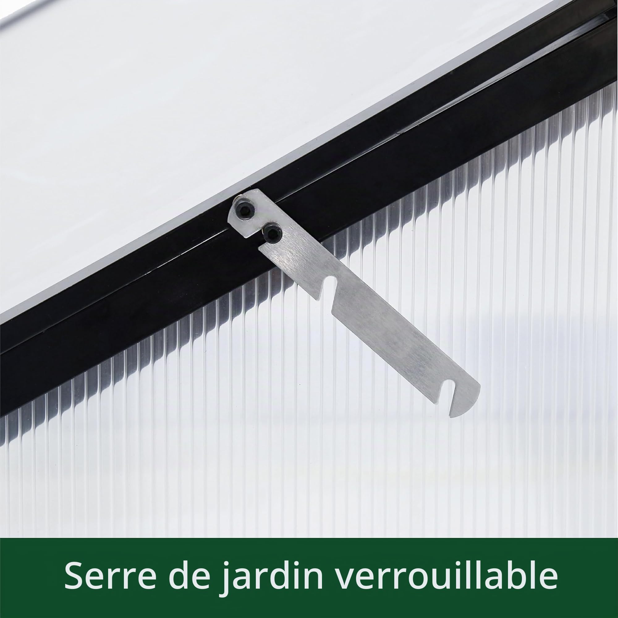 Mini serre en aluminium - Translucide - Pour tomates et plantes - 117 x 97 x 53 cm - Noir