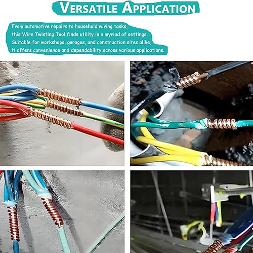Miniatura 3 de Paquete de 2 accesorios para taladro de alambre para electricistas y bricolaje, tornador de tuerca de alambre de alta velocidad para 9-22 AWG,