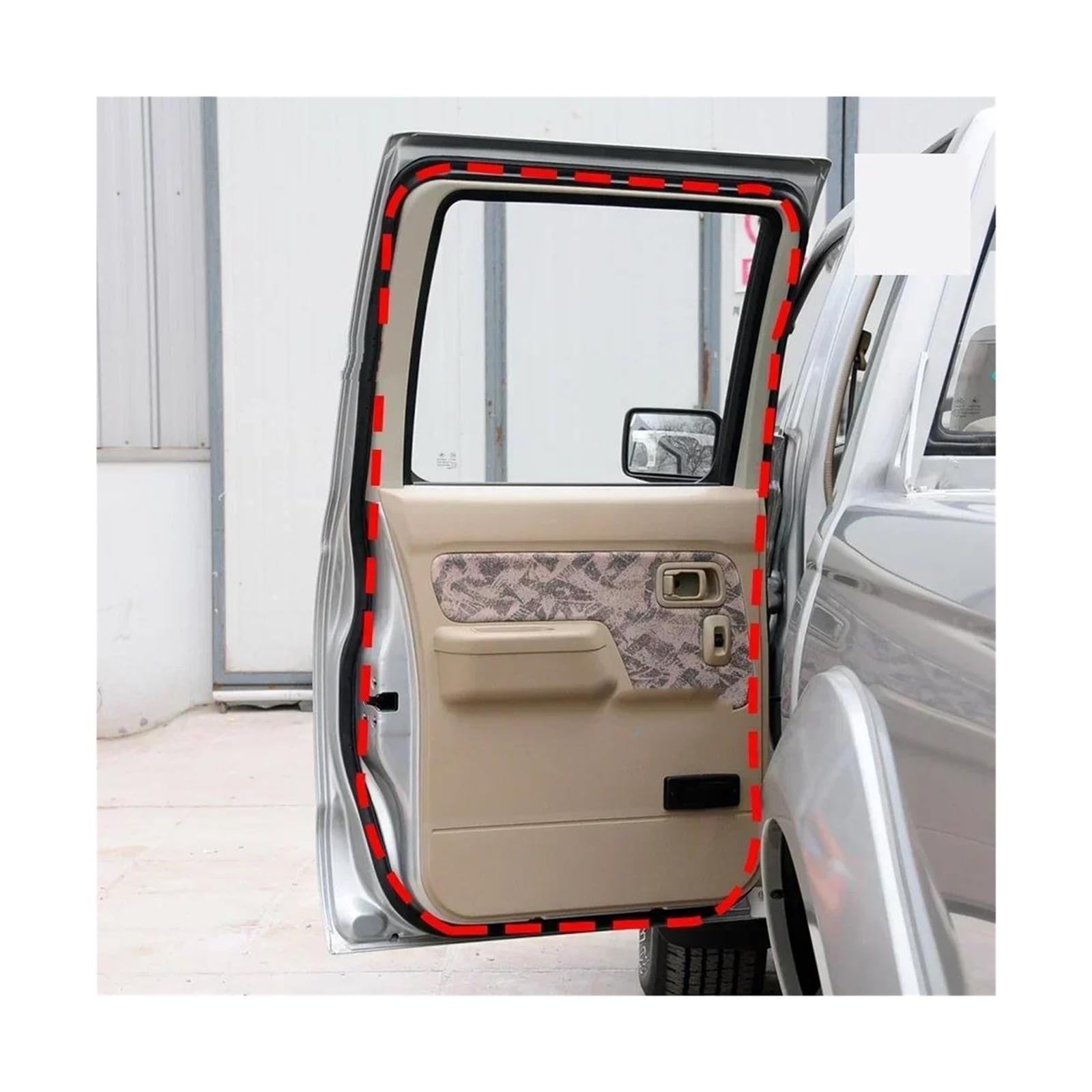 Sigillante in Guarnizione in gomma protettiva per porta con clip per Nissan D22 Pickup per la sigillatura della guarnizione di tenuta Paraspigoli(Front R)
