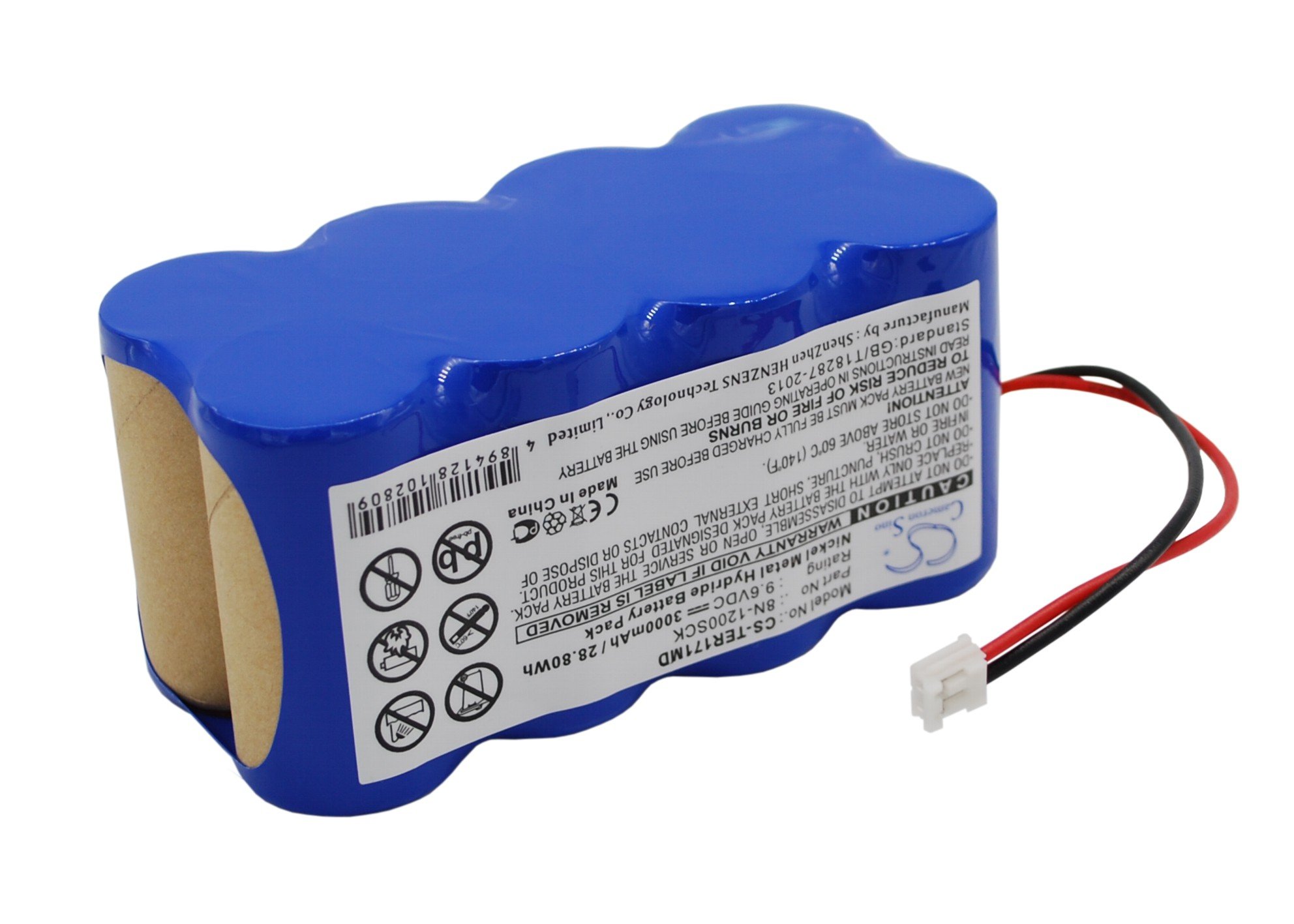 CS-TER171MD Batería 3000mAh Compatible con [Terumo] Infusion Pump TE-171, Infusion Pump TE-172, TE-171, TE-172 sustituye 8N-1200SCK