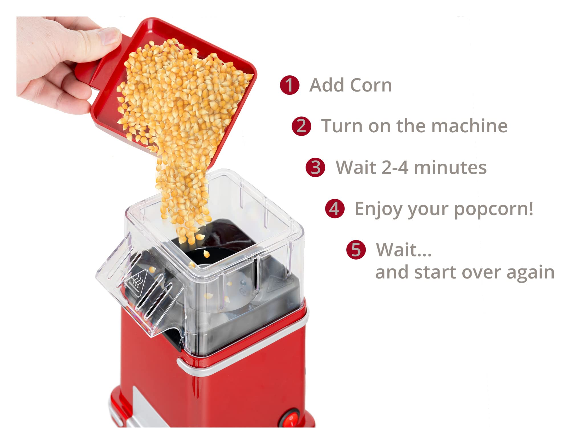 Stagecaptain PCM-1200 HA Machine à pop-corn à air chaud sans graisse