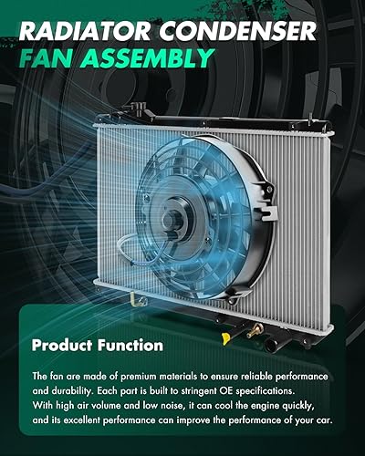 Miniatura 7 de SCITOO 621-373 623130 Ventilador de refrigeración de radiador compatible para 2008-2009 para Mercedes-Benz para C230 2010-2015 para Mercedes-Benz