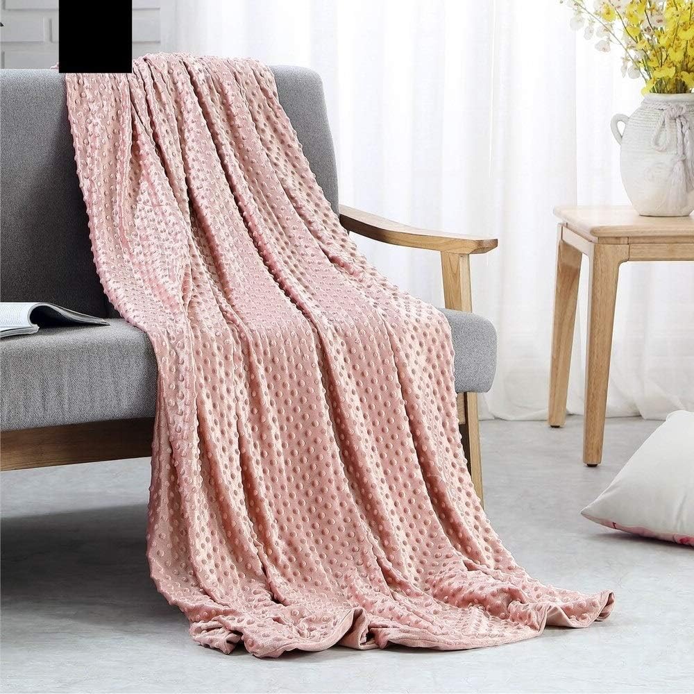 TRP Pink Weighted Blanket 25 lbs Dotted Velvet Healthy
