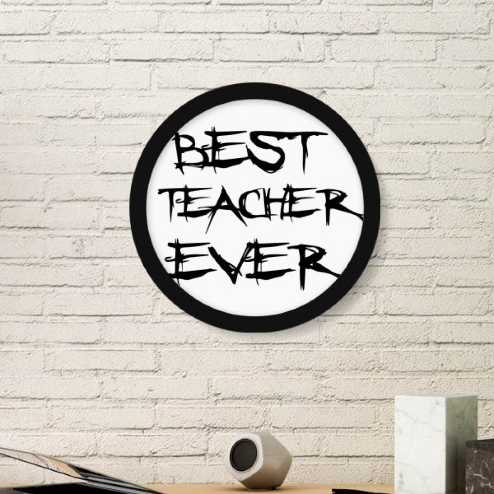 Sticker mural professeur et cadre photo rond noir pour personnaliser facilement un espace detude