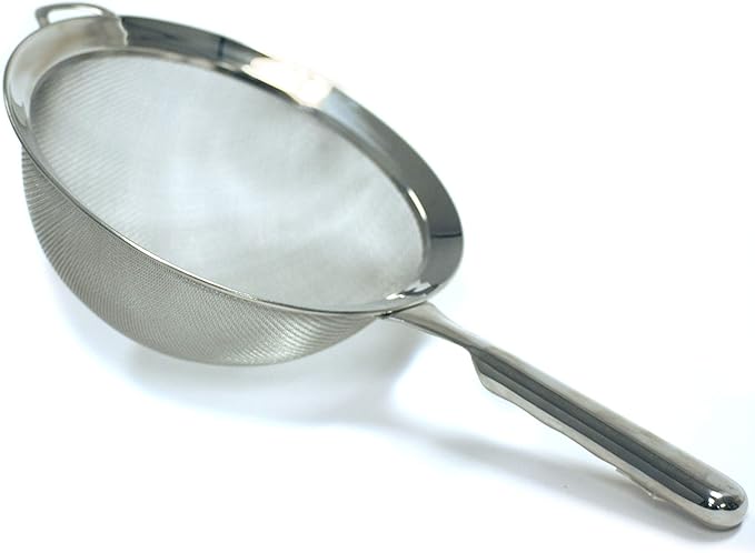 Norpro, 8" KRONA Stainless Steel Double Mesh Strainer, 8", as