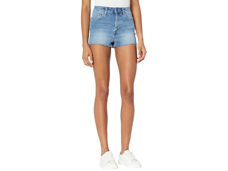 Buffalo David Bitton High-Rise Cutoffs Shorts/Joan in Indigo (Indigo) Women's Clothing INTERNATIONAL SHIPPING