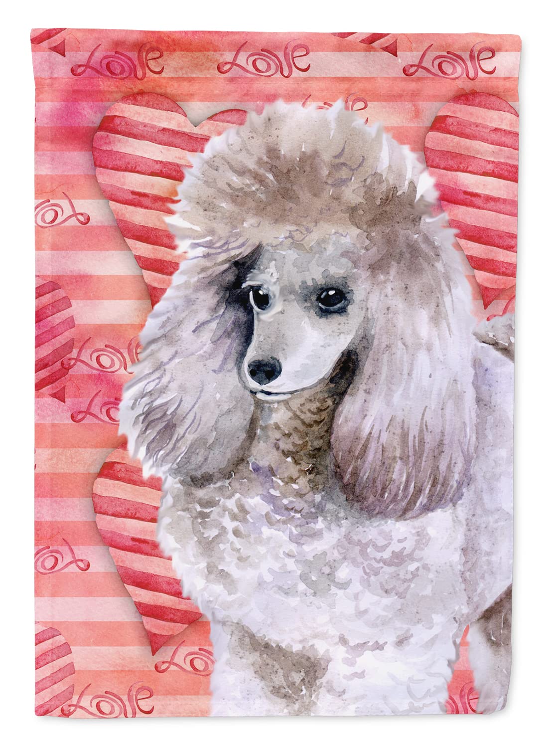 Drapeau Poodle Love canevas grand format, cadeau idéal pour amateurs de chiens