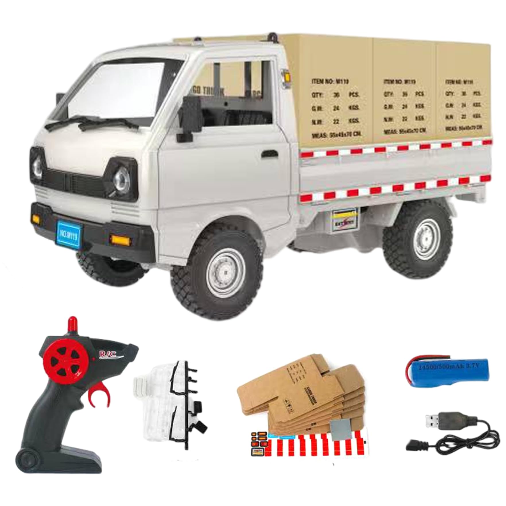 Odoukey Mini Rc Cars Truck 2.4GHz Rc Pickup Truck with Light, Portable Mini Remote Control Car for Kids Boys Girls