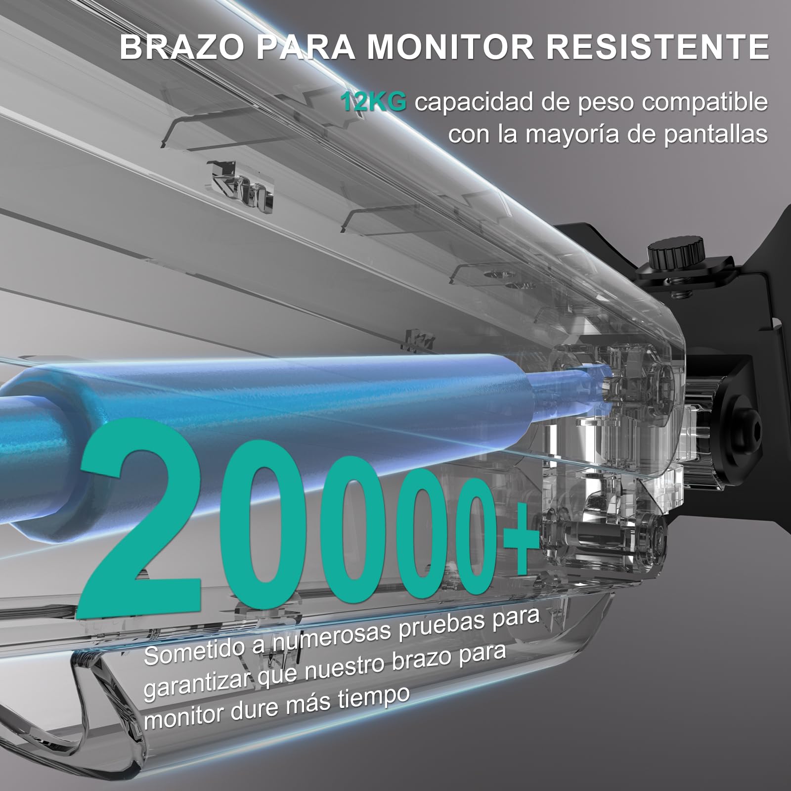 WALI Soporte de Monitor Individual para Pantallas de 13 a 34 Pulgadas, Brazo Ajustable para monitores Individuales, Pantalla Regular de hasta 32 Pulgadas, 26.5 Libras, Soporte para Monitor de