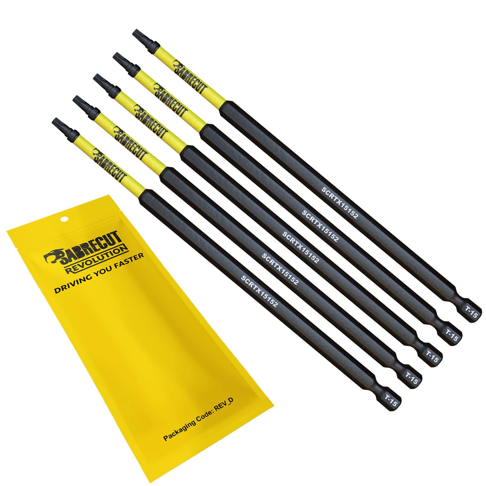 5 X SabreCut SCTP15152_5 152mm T15 TX15 Torx Inviolable