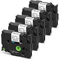 Vista 13 de Cinta para etiquetar TZe-335 compatible con Brother TZ-335 laminada blanca sobre negro para Brother P Touch PTD210 PTH110 PTD600 PT-123PC PT-P700