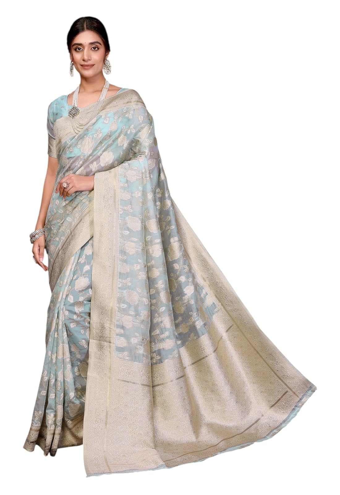 yashika Women's Pure Kanjivaram Silk Saree Soft Banarasi Style Wedding With Blouse Piece | Saree For Women | New Sari-picture-27