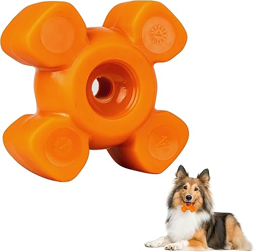 Juguete para perros Pup Puck para masticadores agresivos. Juguetes masticables resistentes e indestructibles para perros grandes y medianos.