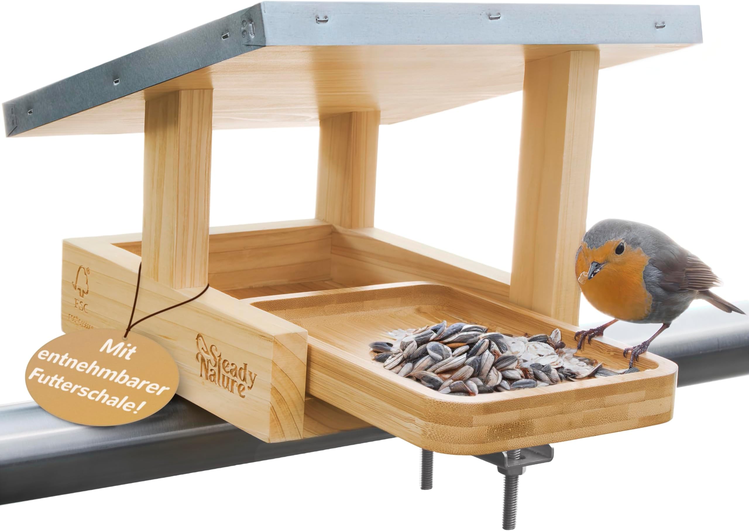 Vogelfutterhaus Pilz-Design Aus Kunstharz - Dekorative Futterstation Für Den Garten