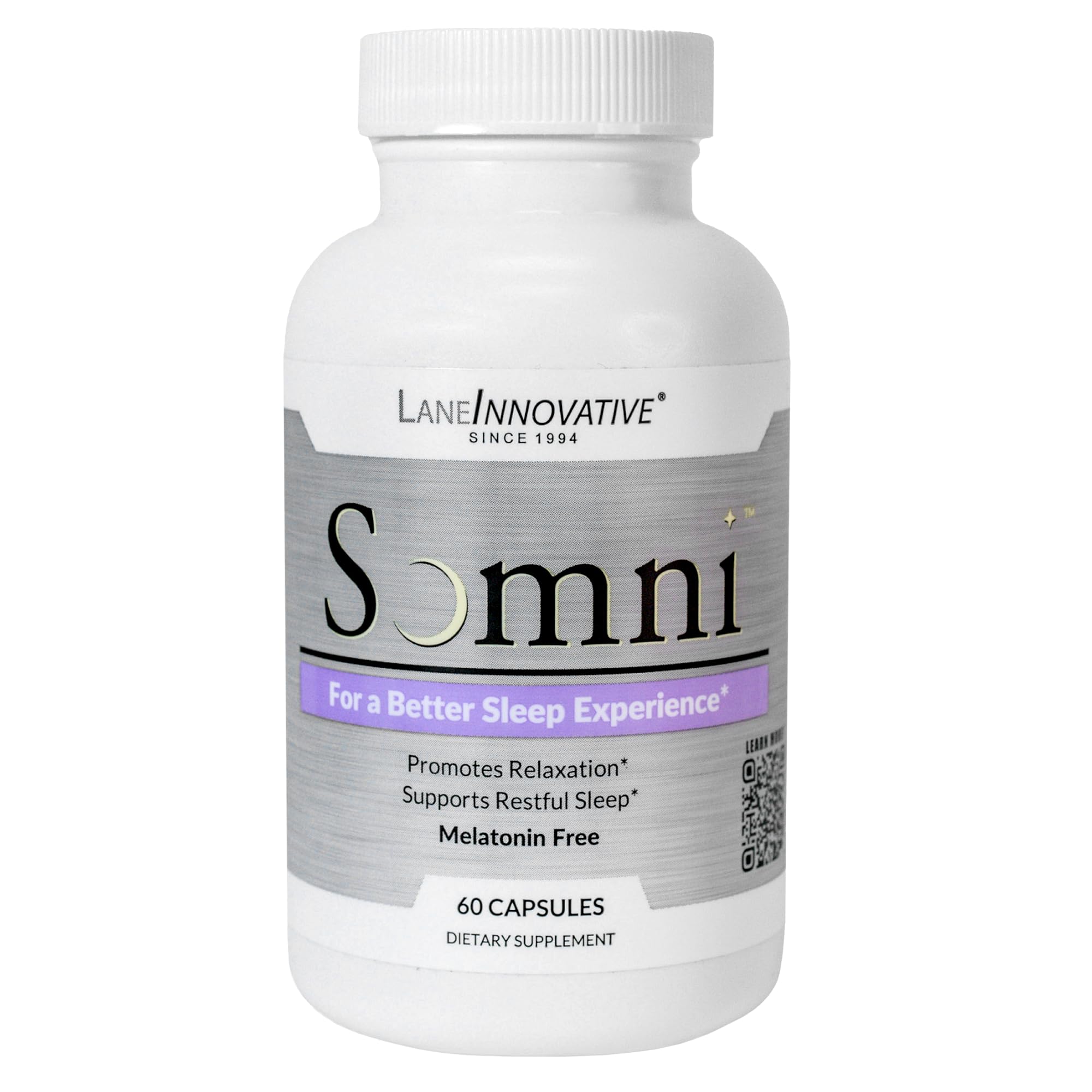 Lane Innovative - Somni, Sleep Aid Supplement, Promotes Relaxation & Balance, Helps Combat Occasional Stress, Rich in Essential Vitamins & Herbal Extracts, Supports More Restful Sleep (20 Servings)