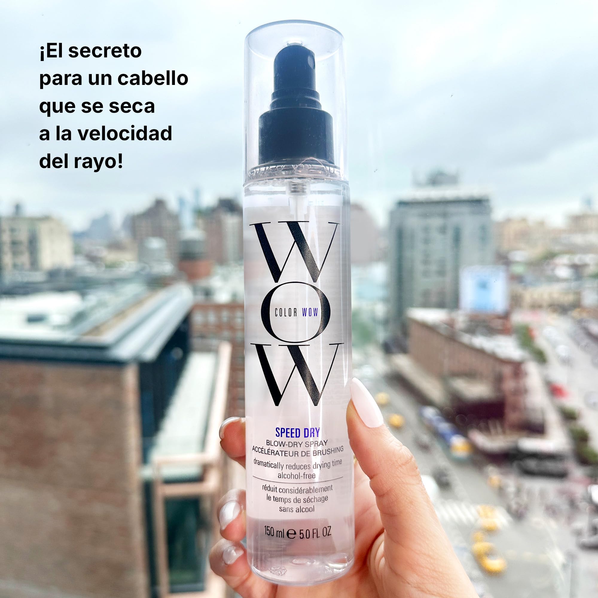 COLOR WOW Speed Dry Blow Dry Spray | Secador Rápido del Cabello con Protector Térmico | 150 ml