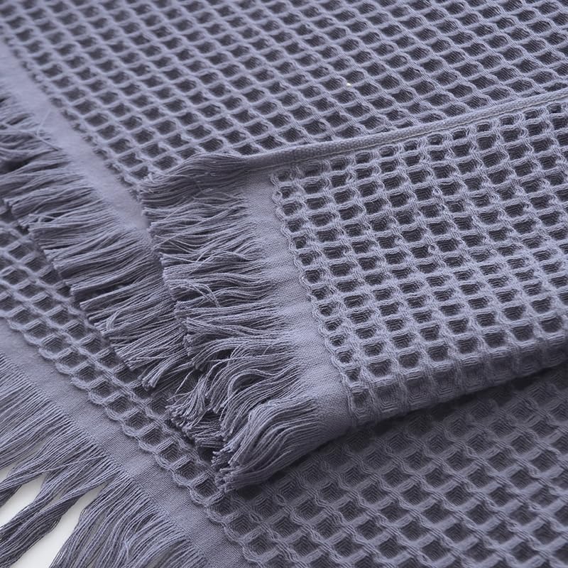 Cobertor de algodão waffle, luxuoso ultramacio e leve para cochilo de escritório, sofá, sofá e viagens - decoração de casa aconchegante para todas as estações, 89 x 180 cm