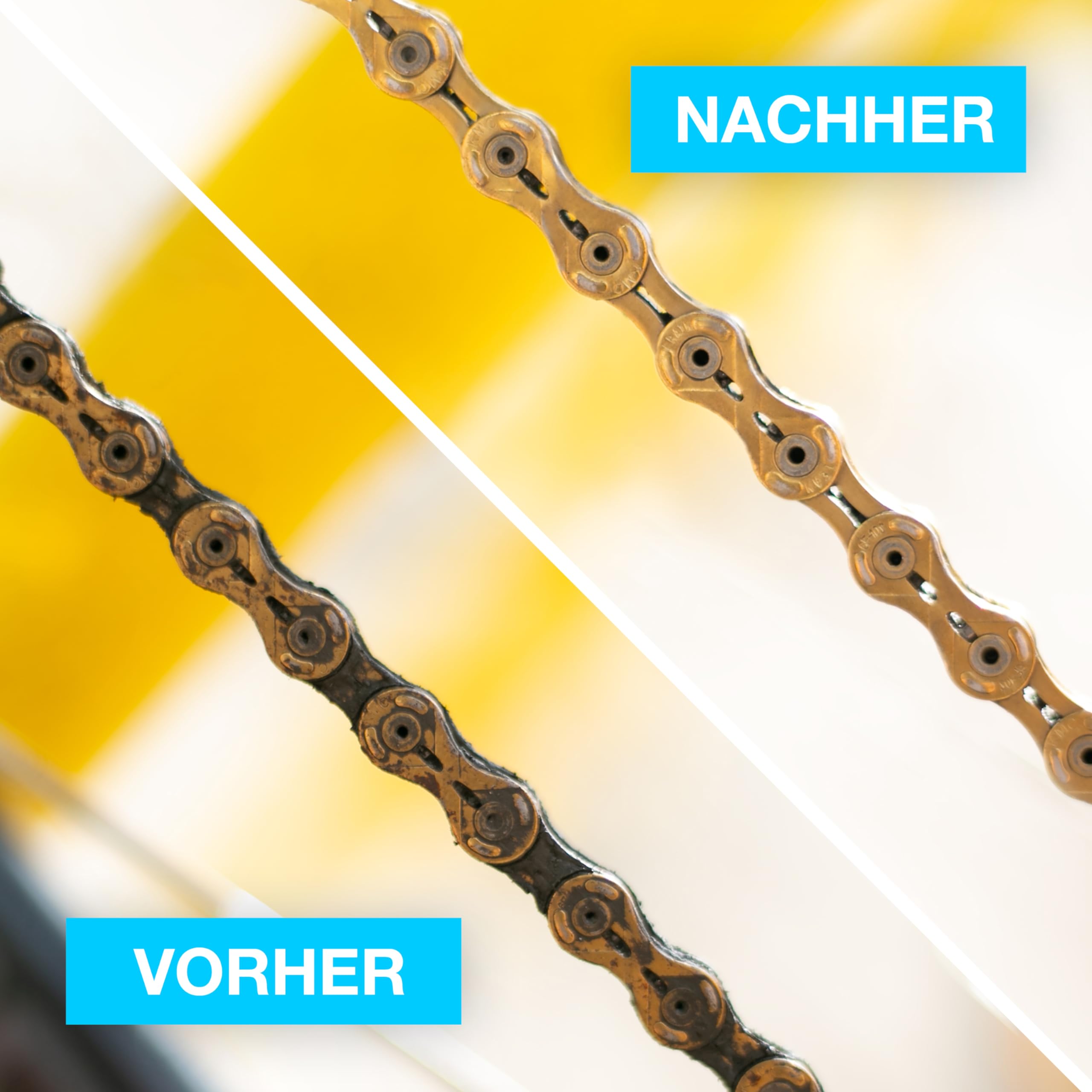 Fahrrad 2in1 Fahrrad Reiniger - für Kette/Antrieb/Rahmen - Kettenreiniger/Antriebsreiniger für Stahl/Edelstahl/Aluminium/Carbon/Kunstoff - 500ml / 1L (Foamster Set)