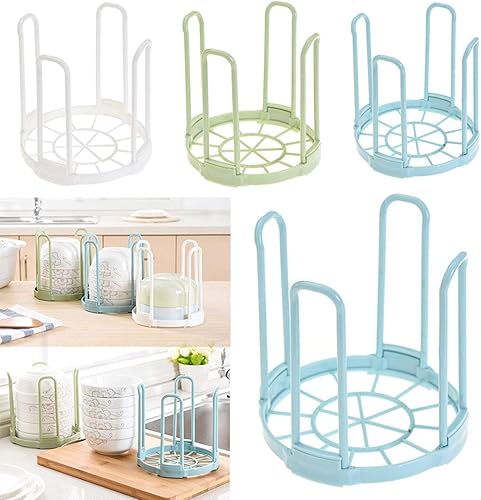 Miniatura 2 de Soporte para platos de vajilla de plástico, estante de drenaje para almacenamiento de platos, estante de secado de vajilla, organizador de cocina,