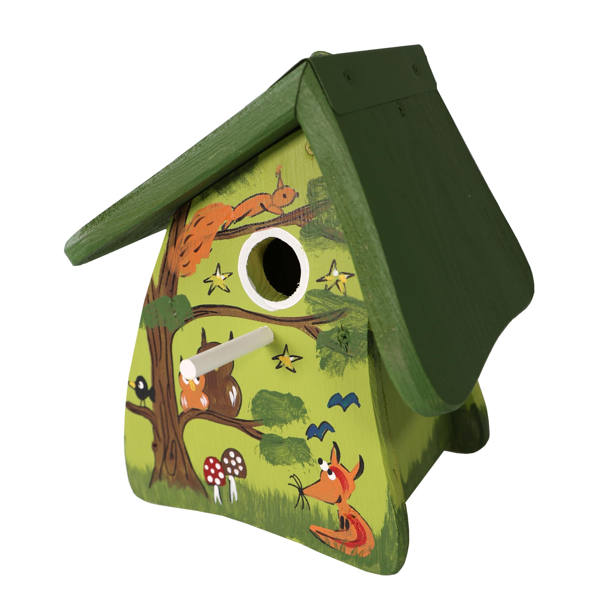 Vogelvilla Nistkasten aus Holz, handbemaltes Nisthaus, mit Aufhängung, Nistkasten Erlebnisgarten