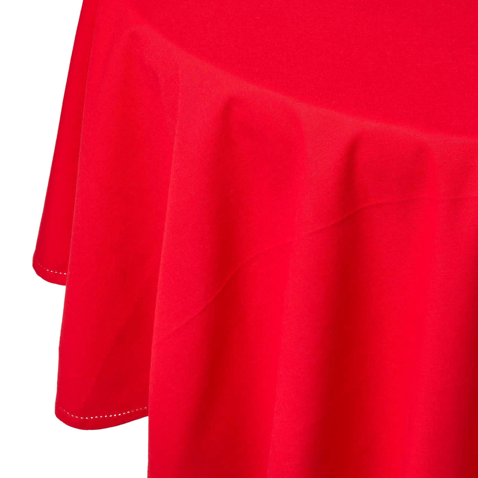 Homescapes Round Tablecloth - 178cm - Red - 100% Cotton