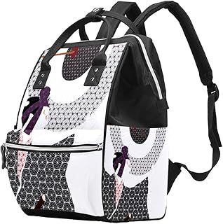 TIZOTAX Kimono Japonés Hombre Holda Paraguas Gran Capacidad Pañal Mochila Bebé Pañales Bolsa Mochila Bolsa de Viaje para Mamás Papás