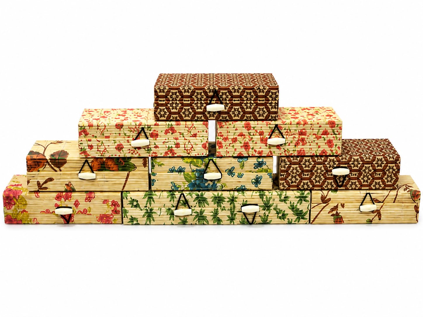 Bamboo Jewellery Box Set of 10 – Multipurpose Storage Organizer for Makeup, Accessories & Gifts | Eco-Friendly Wooden Box with Lid | Compact Travel Storage Case-image-21