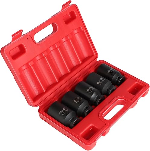 Miniatura 3 de SCITOO 5 unids 12 profundo eje eje tuerca socket set 12 punto métrico 30 32 34 35 1.417 in