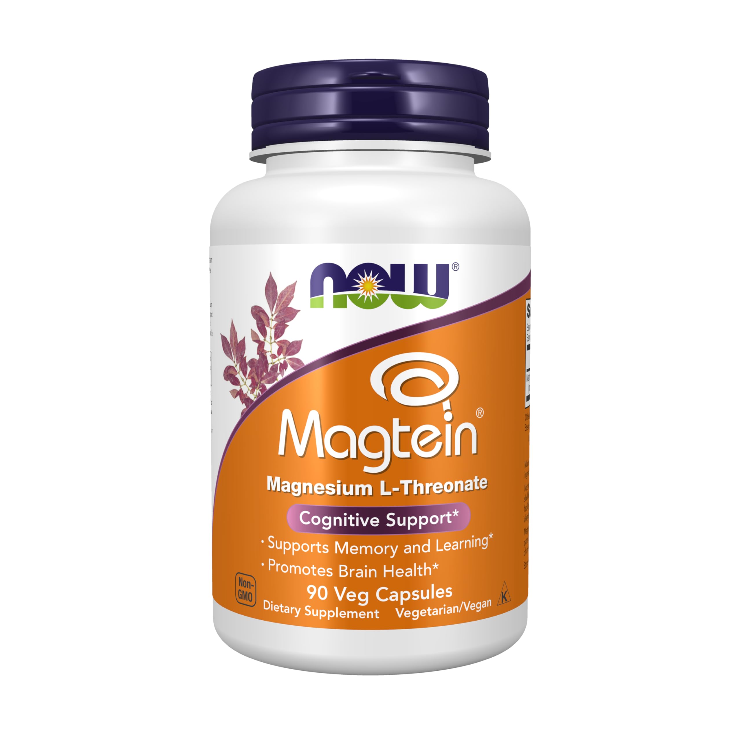 Now Foods Magtein Veg Capsules, 90 Count (Pack of 1)