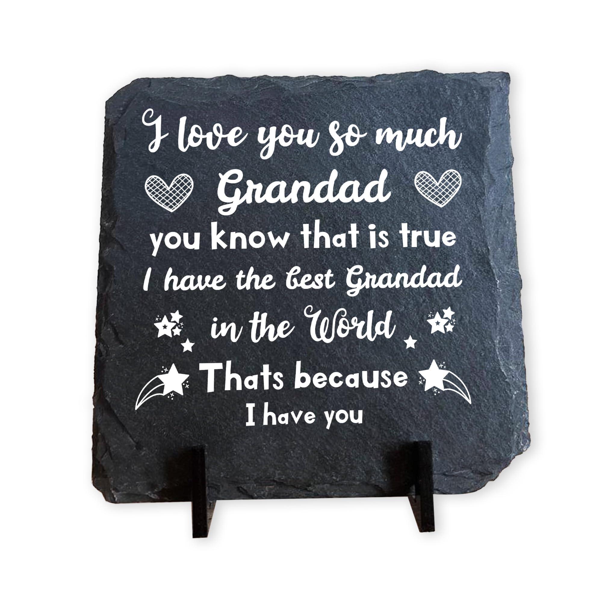 Red Ocean Grandad from Grandchildren Slate Plaque Grandad Birthday from Grandson Christmas Fathers day Birthday for Presents for Granddaughter