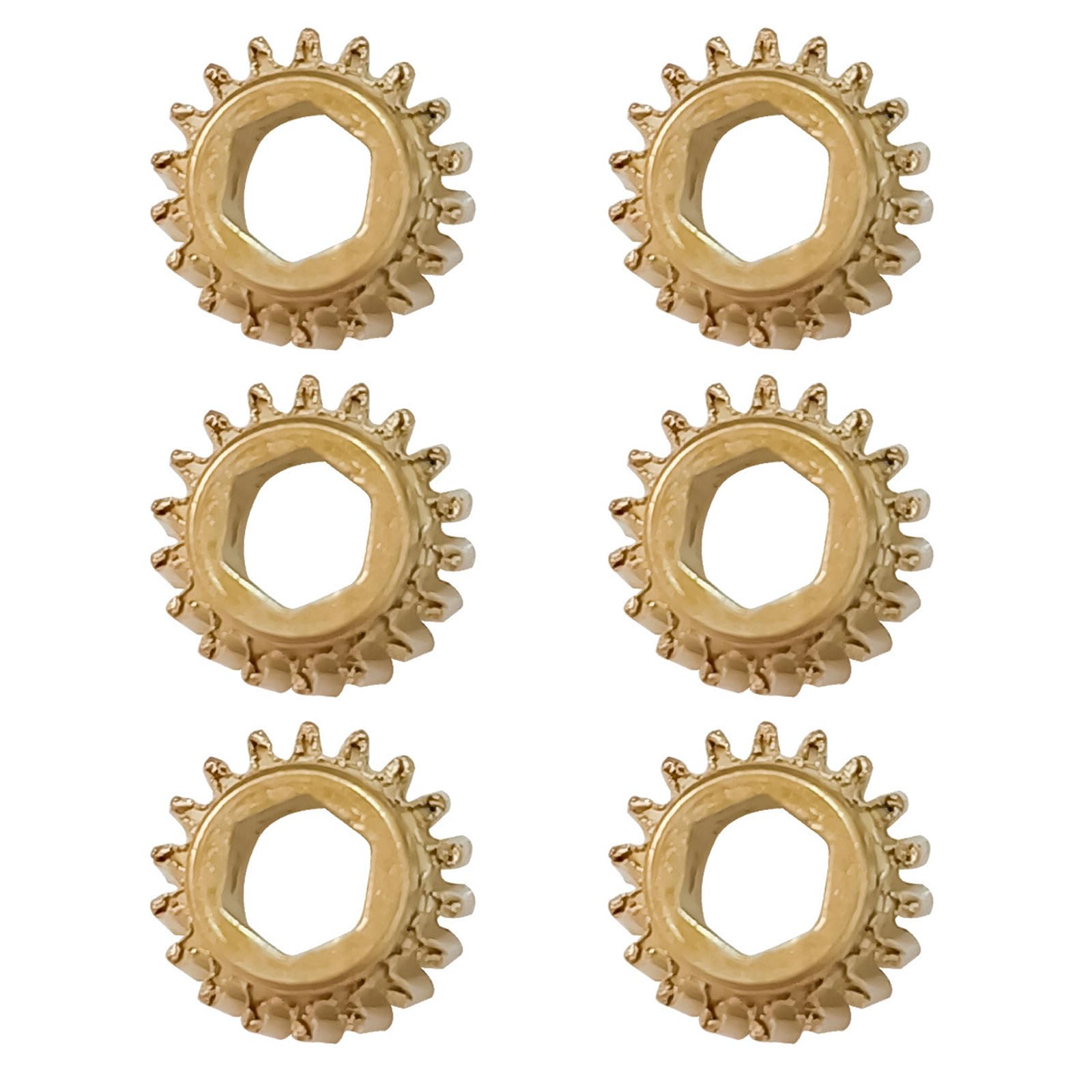Maxtonser Pack of 6 Hexagonal Tuning Gears Hexagonal Guitar Part for Classical Guitar Shafts Iron Construction Nonslip Design
