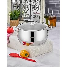 Cooker Lara 26 cm Paslanmaz  elik Cam Kapakl  Derin Tencere, G m