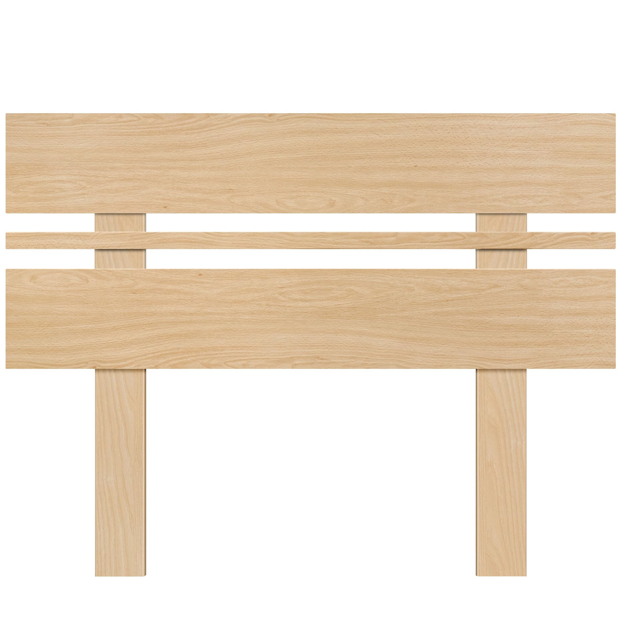 DHOME Cabecero de Madera reciclada DM Horizontal Ancho con Patas Cama Palets Herrajes incluidos (90x115 Horizontal Ancho, Madera Natural)