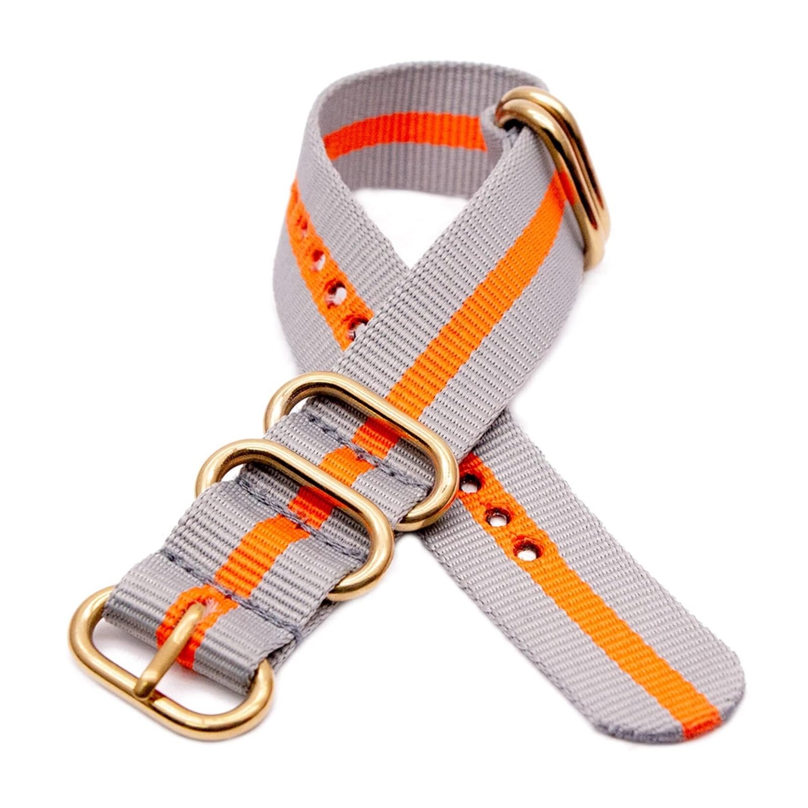 Bracelet de montre en nylon 18-24 mm avec boucle dorée pour le quotidien et le sport