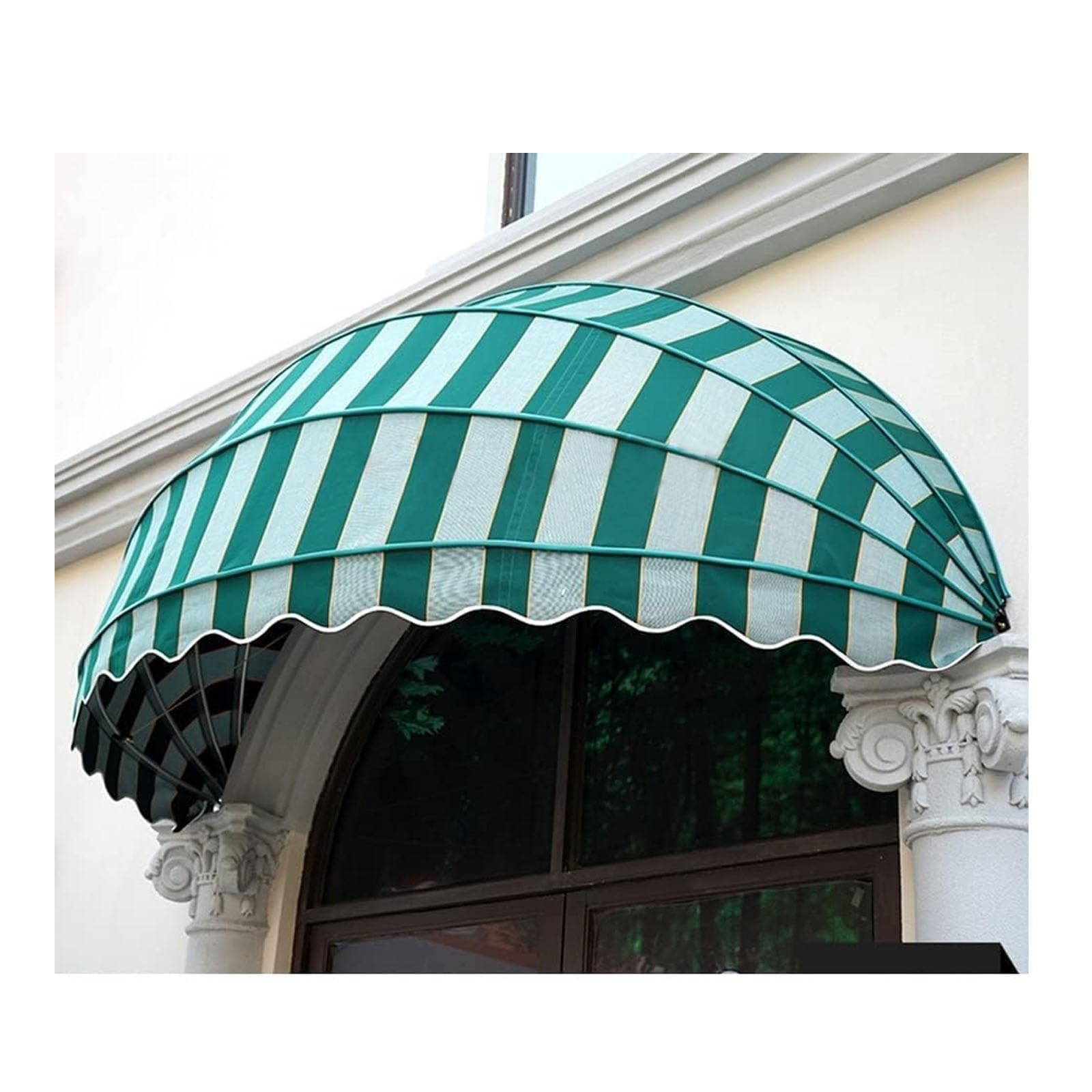 Auvent incurvé et store banne rétractable 150cm pour ombrage extérieur