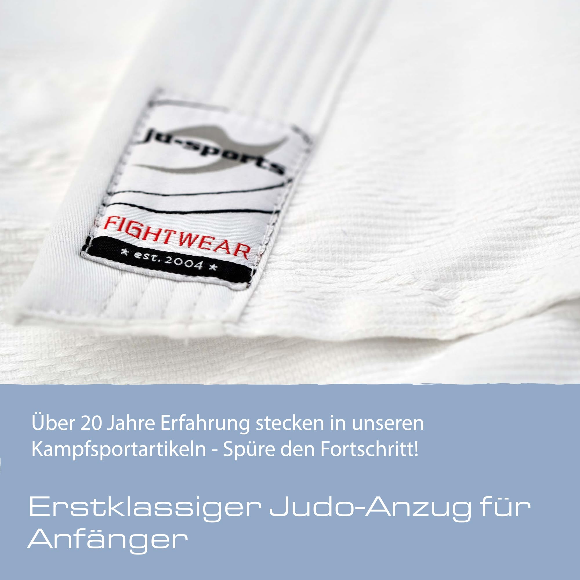 Ju-Sports Judoanzug weiß 100% Baumwolle verstärkter Kniebereich Erwachsene Kinder