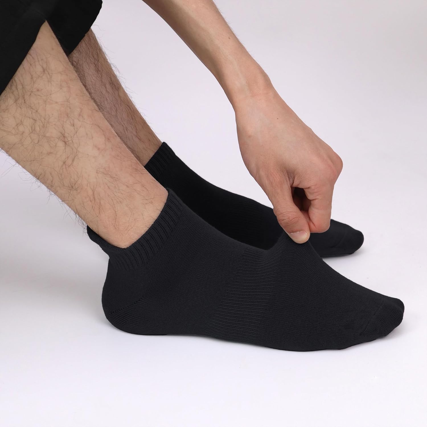 SERISIMPLE Thin Viscose Bamboo No Show Sock Men Low Cut Socks Odor Resistant Breathable Sock 5 Pairs - Image 2