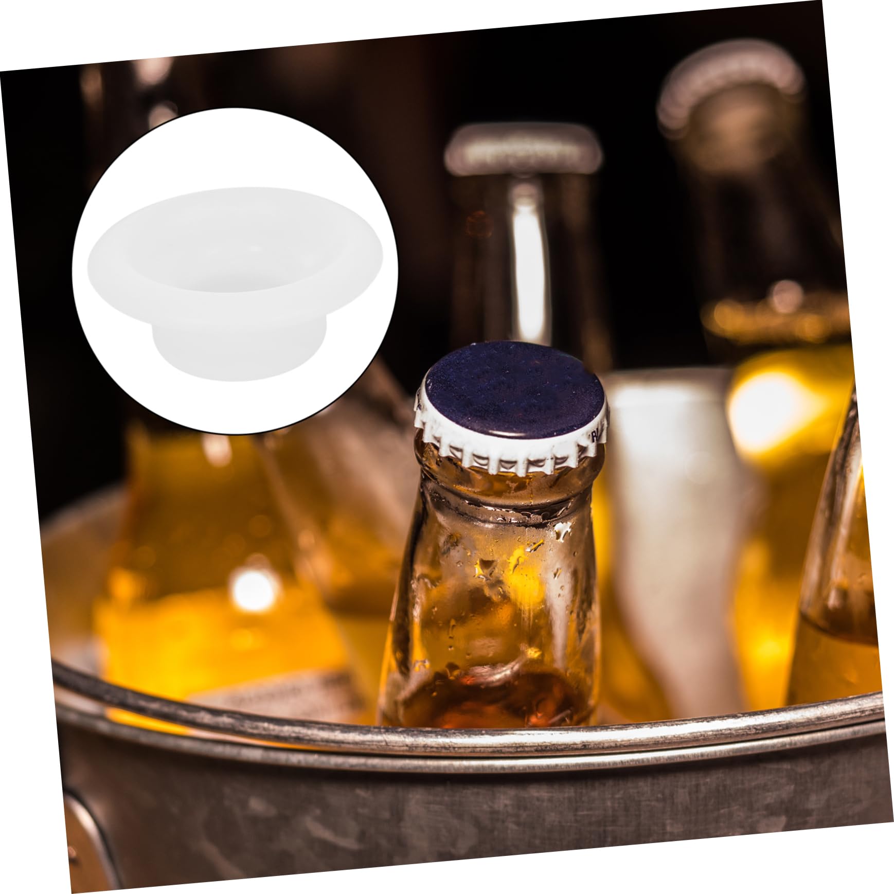 ABOOFAN 12 Juntas de Sellado para Tapas de Botella de Cerveza de Silicona de Color Blanco, Fácil Instalación y Mantenimiento de Fermentación, Recambio para Botellas Swing