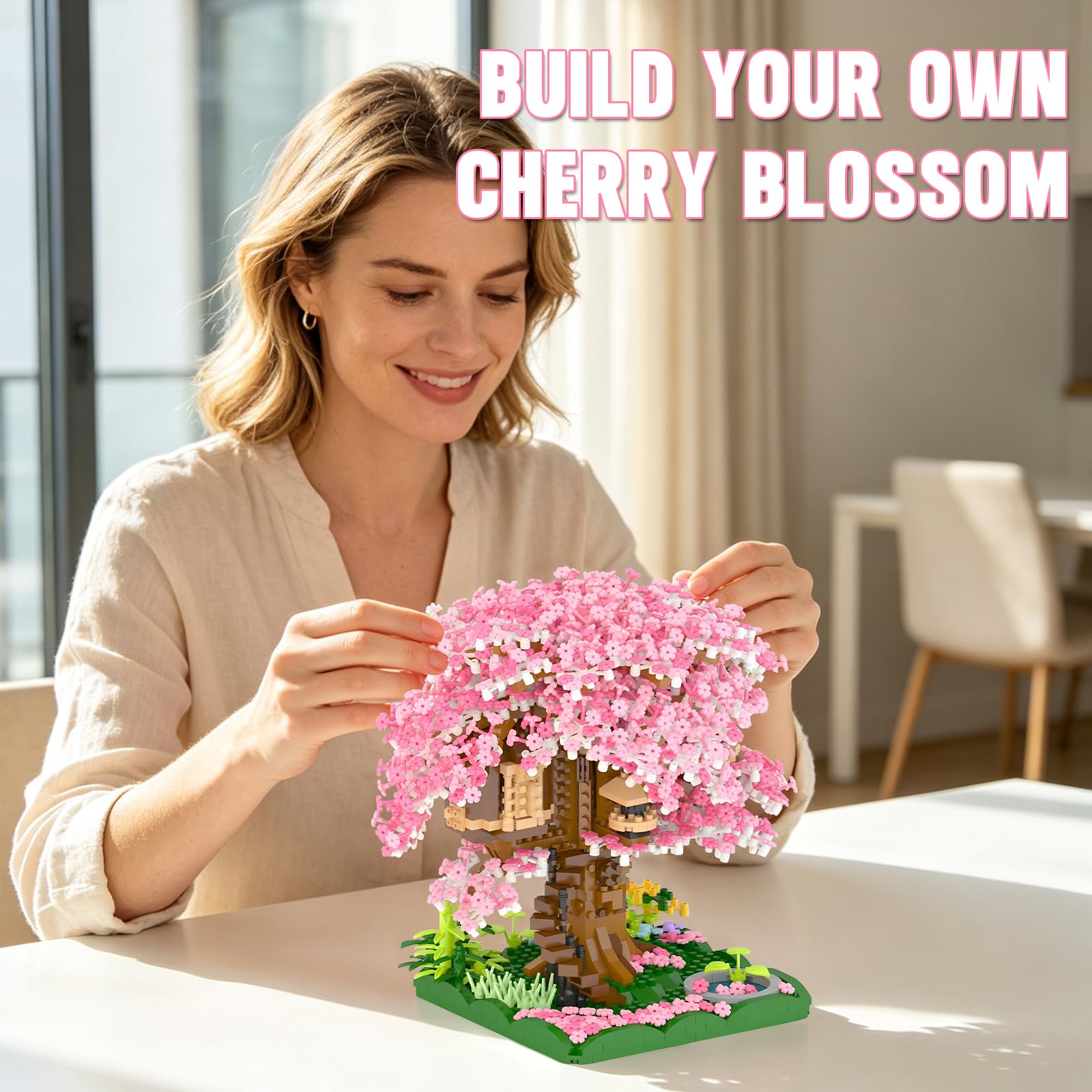 Amazon.co.jp: Vziimo 桜盆栽 木組み立てセット 日本の桜の木の家