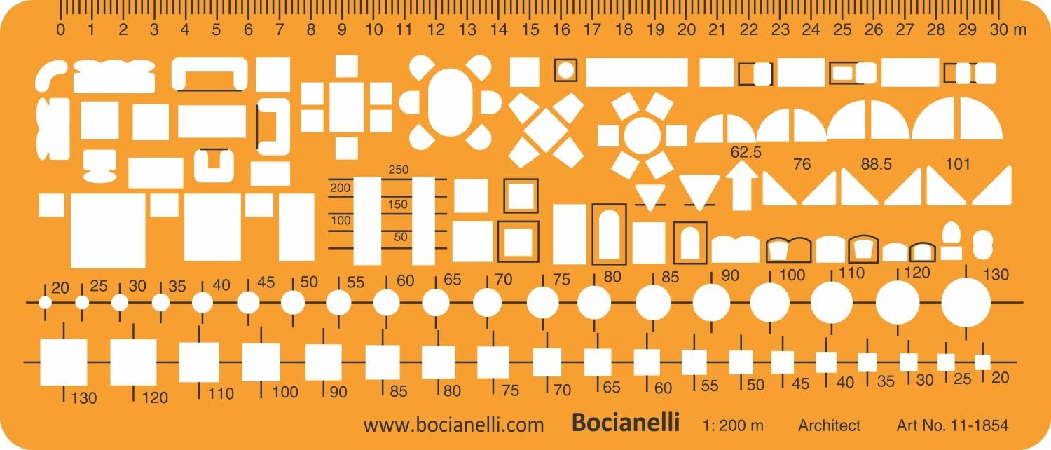 Architect Stencil 1200 Architectural Template Furniture Stencil