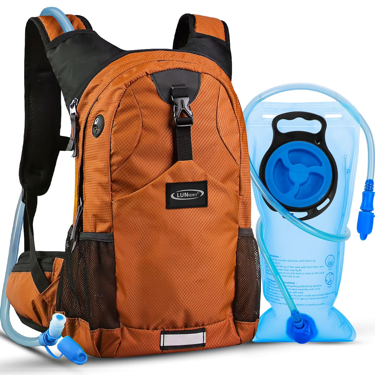 Zaino per idratazione, isolato termico, con sacca da 2 l, senza BPA, a prova di perdite, ideale per corsa, ciclismo, trekking, arrampicata, mantiene i liquidi freschi fino a 4 ore