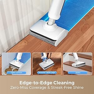 BROBIG Wet Dry Vacuum Cleaner, 180Lie-Flat Vacuum Mop All in One with Auto Self-Cleaning, Smart Floor Cleaner Machine for Hard Floor, 45 Mins Runtime, Edge Cleaning, Self-Propelled Vacuum Mop Combo