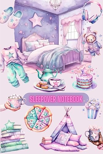 Sleepover Notebook: Beautiful Sleepover Themed Journal, 120 pages, Ideal for Mom, Kids, Girls and Sleepover Lovers
