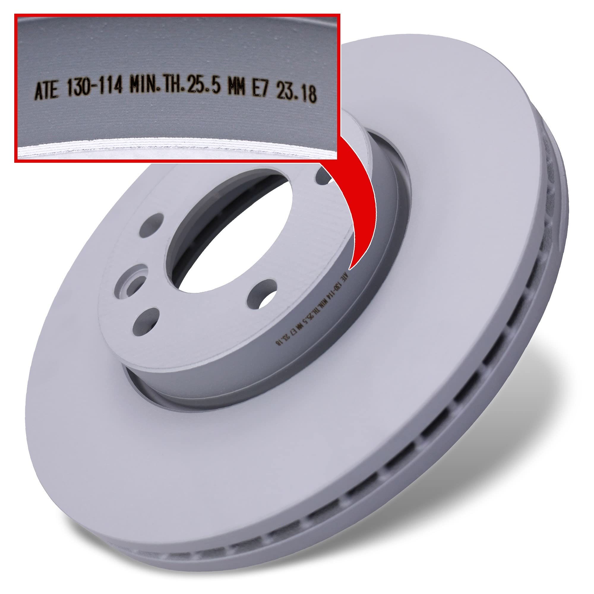 ATE Bremsenset Vorderachse inkl. Bremsscheiben vorne Ø 308 mm belüftet und Bremsbeläge vorne + Warnkontakt Kompatibel mit VW MULTIVAN T5, T6, TRANSPORTER T5 + T6