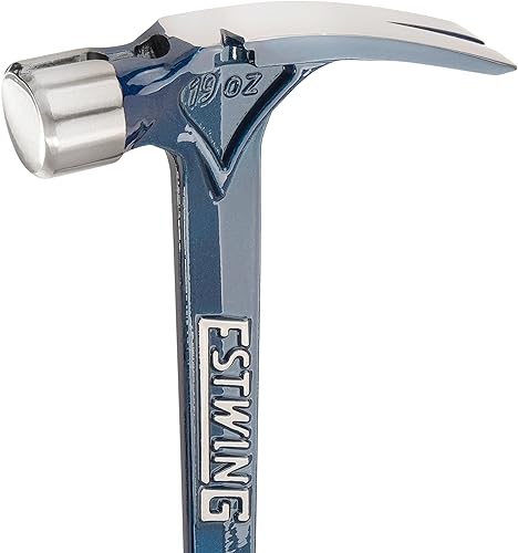 Miniatura 9 de Estwing Ultra Series Hammer - Marco de garra con cara fresada y agarre de reducción de golpes, E6-15SM, 14.99oz (15 onzas), color azul